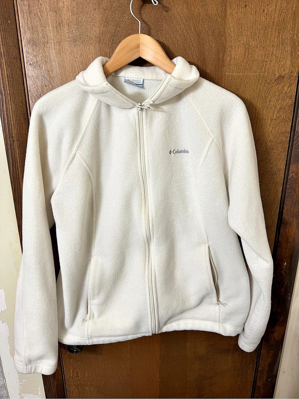 Columbia Women's XL  Fleece Full-Zip Jacket White